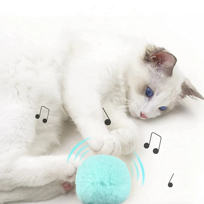 "Purrfect Play! Smart Catnip Squeaky Ball – Fun Interactive Toy for Kittens and Cats"