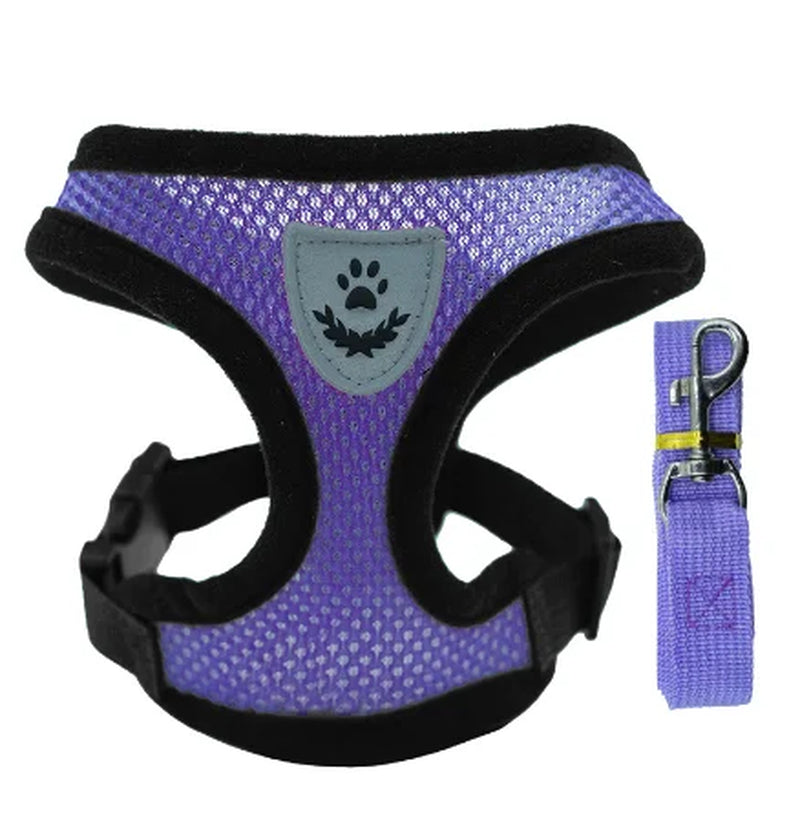 Reflective Pet Harness With Leash